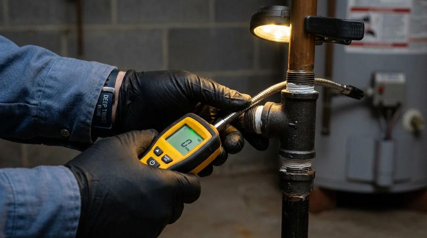 Gas leak detection with electronic sniffer by Johns Plumbing LLC in Lake Mary