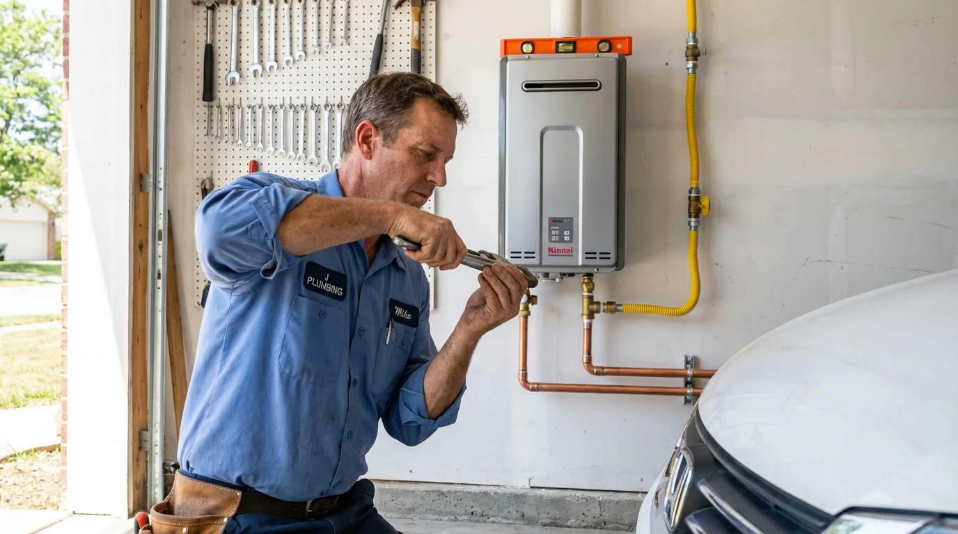 Tankless water heater installation by a Johns Plumbing LLC plumber in Lake Mary